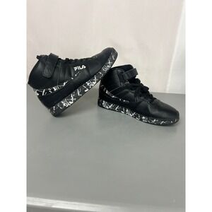 Fila Vulc 13 Mid Plus Mens Black White Paint Splatter High Top Sneakers 9.5